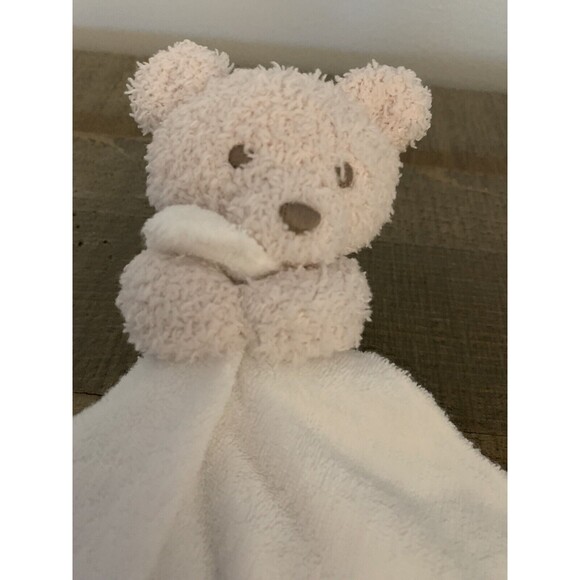GELATO PIQUE Bear Lovey Beige Cream Hugging Security Plush Blanket Small - Picture 2 of 12